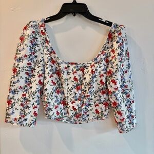 Nasty Gal Floral Print Women's Crop Top